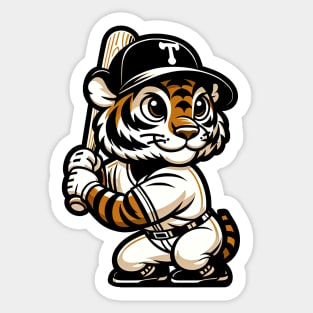 baseball player cub tiger Sticker